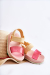 Comfortable Children's Sandals Fragrant ZAXY JJ385028 Pink-Yellow