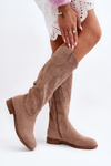 S.Barski HY66-132 Women's Beige Laced Boots
