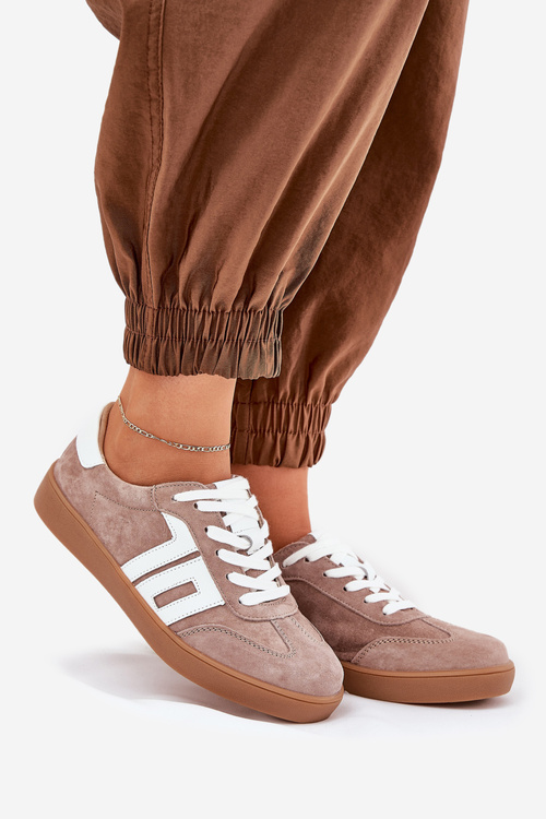 Sneakers Sports Shoes Suede Beige Vinceza 79517