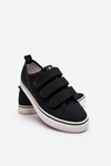 Children's Low Velcro Sneakers Black Dilan