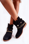 Suede Boots On Hidden Wedge Black Verine