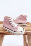Children's High Sneakers Zippered Light pink Filemon