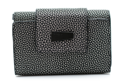 Women's Silver and Black Nobo Wallet