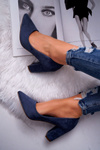 Women's Stiletto pumps Suede Blue Florena