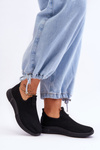 Buty Sportowe Klasyczne Wsuwane Czarne Frankie QH515