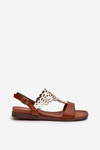 Women's Flat Sandals Sergio Leone SK070H Brown