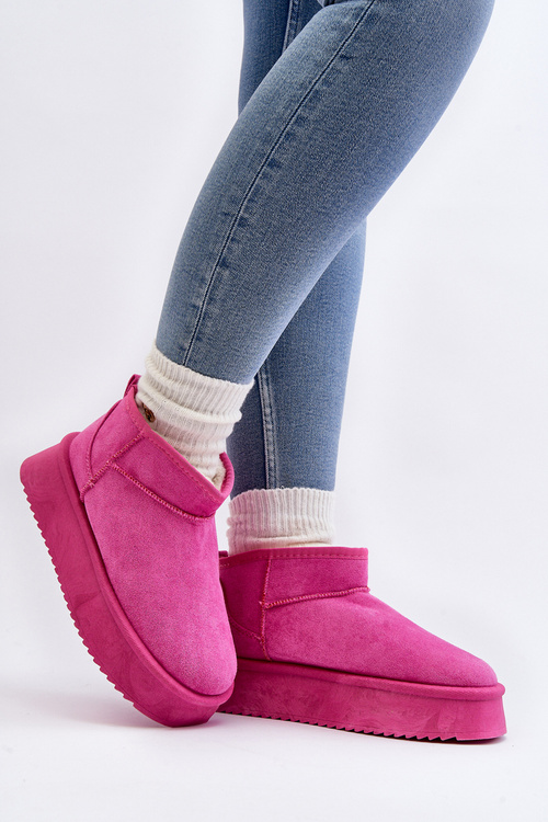 Women's Snow Boots on Thick Sole Pink Caliksa