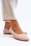 Baleriny Damskie Eko Skóra Różowe Tindomiel 24BL02-7641
