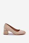 Eco Suede Heels On A Heel Beige Veniffia