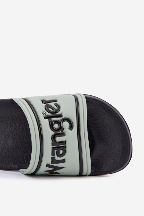Męskie Klapki Jasnozielone WRANGLER AVERELL SLIDER MEN LOW 20251042.52D