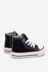 Children's High Sneakers Zippered Black Filemon