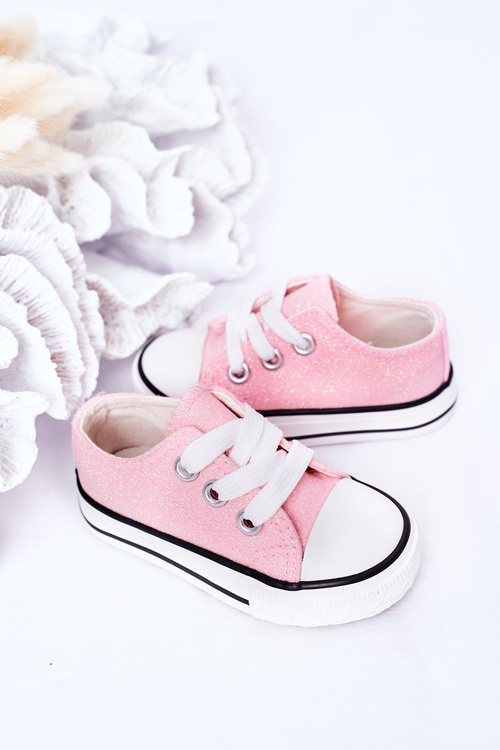 Children's Glitter Sneakers Pink Bling-Bling