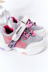 Dziecięce Sportowe Buty Sneakersy Biało-Różowe Space Ride