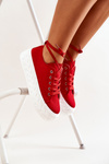 Sneakers On A Massive Platform Red Suzane