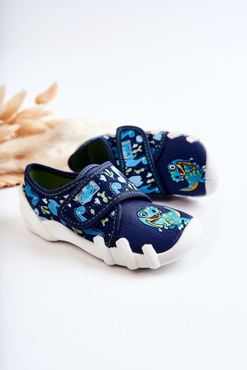 Buty Papcie Rzepy Dinozaur Granatowe Befado 273X341