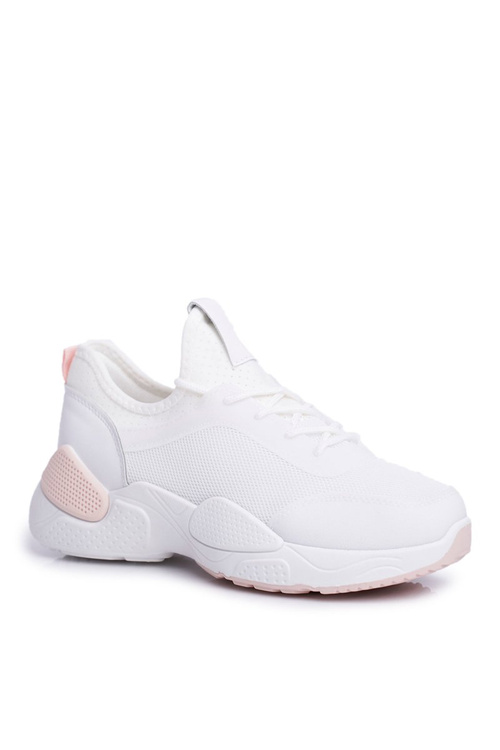 Sporty Women's Shoes Pink White Fellen