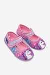 Ballerina Slippers For Girls With Velcro UNICORN Pink Silviera