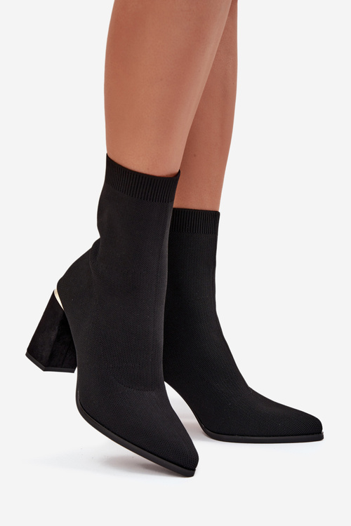 Fabric Slip-On Women's Ankle Boots Black Virelle