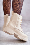 Women's Warm Leather Boots Light Beige Dorchen