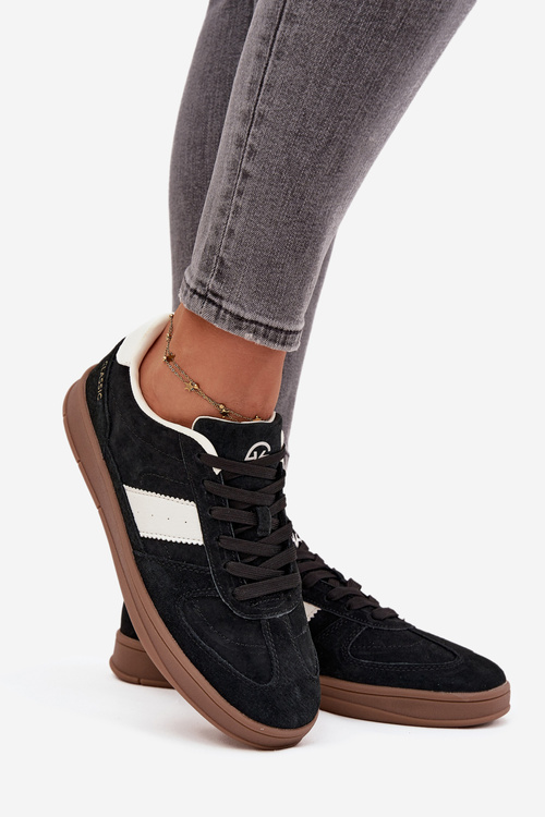 Suede Women's Sneakers Vinceza 14029 Black