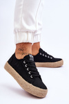 Fashionable Braided Sneakers Lee Cooper LCW-23-31-1797L Black