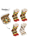 Rainbow Socks Pizza 4 Pairs Italian