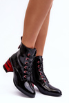 Lacquered Heeled Boots SBarski MR870-49 Black