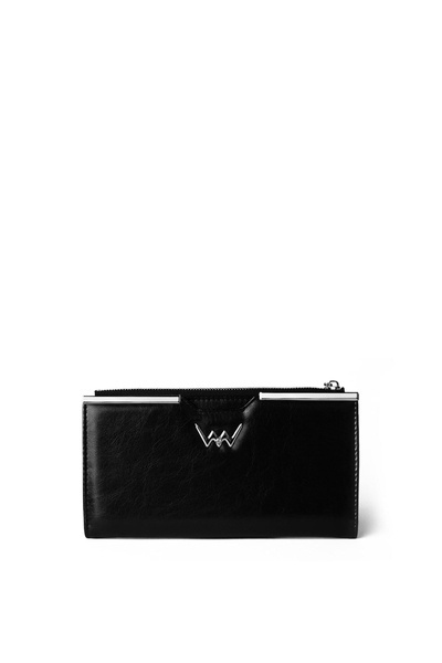 Large Wallet with Clasp Black Nadine