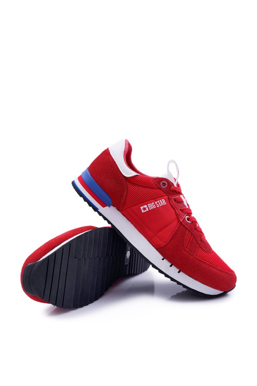 Men's Sports Shoes Big Star Suede Leather Red DD174322