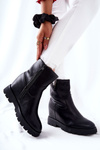 Hidden Heel Booties with Emblem Black Tivera 