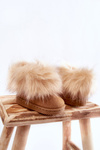 Children's Snow Boots With Eco Fur Light brown Ariana