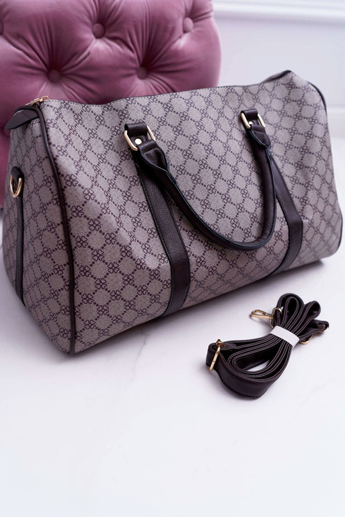 Torba Damska Duża Kuferek Szara