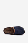 Women's slippers with embroidery Inblu NL000009 navy blue