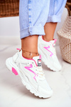 Sport Women White Shoes Lu Boo Pink Dazzle Me