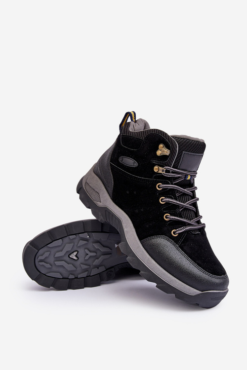 Buty Trekkingowe Trapery Męskie Czarne Fontanoe 85-915