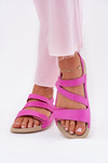 Ladies Leather Sandals Zazoo K1004 Fuchsia
