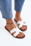 Women's White Cutout Slippers Lumossa