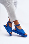 Comfortable Women's Platform Sandals in Blue Rubie