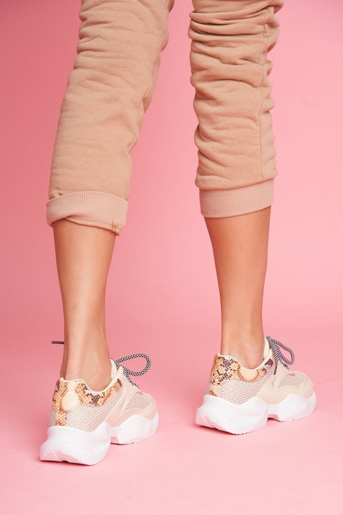 Sportivo Women's Snake Shoes Beige Giselle