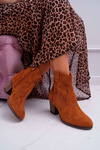 Women's Stiletto Heeled Cowboy Boots Camel Nutriso