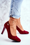 Sergio Leone Campbell Women's Maroon Suede Stiletto Stiletto pumps