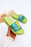 Children's Dinosaur T-Rex Slides Green Bernis