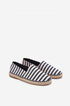 Men's Fabric Espadrilles With Stripes Dark Blue Kerenz