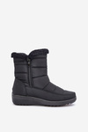 Women's Snow Boots With Zipper And Fur Black Fiorittia