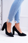 Women's Stiletto pumps Suede Black Strawberry