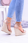 Women's Champagne Sandals Studs Jetted Espadrilles Mariko