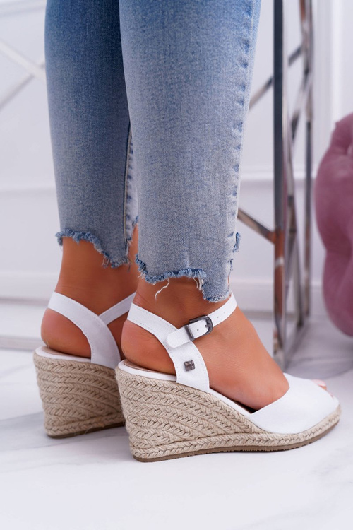 Women's Braided Sandals Big Star White DD274A231