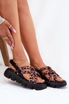 Women's Platform Sandals With Straps Leopard Print Filamira