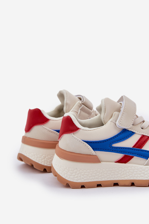 Children's Velcro Sneakers Beige Savilia