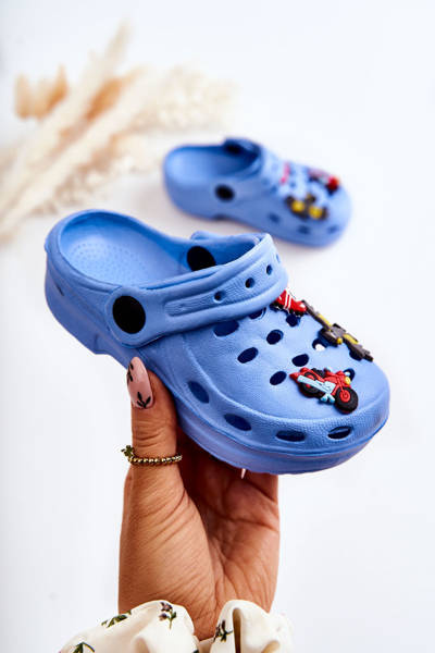 Children's Blue Crocs Foam Slippers Blue Sailor